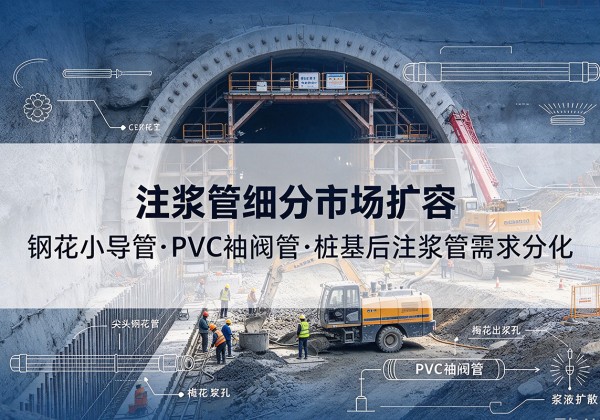 阳春注浆管细分市场扩容，隧道钢花小导管、PVC 袖阀管、桩基后注浆管需求分化